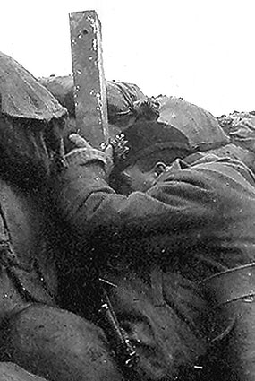 Keeping watch on enemy lines was vital. With snipers watching a periscope provided a safe way to see over the top of the trench.